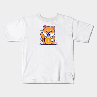 cute shiba inu Kids T-Shirt